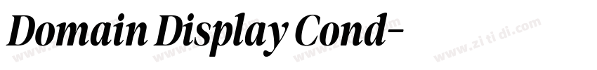 Domain Display Cond字体转换